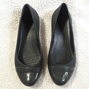 Crocs Charcoal Gray Gianna Ballet Flat Cap Toe